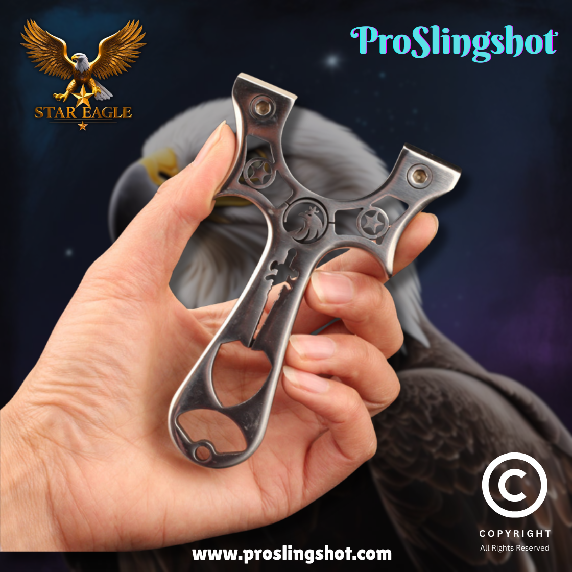 Star Eagle Stainless Steel Slingshot