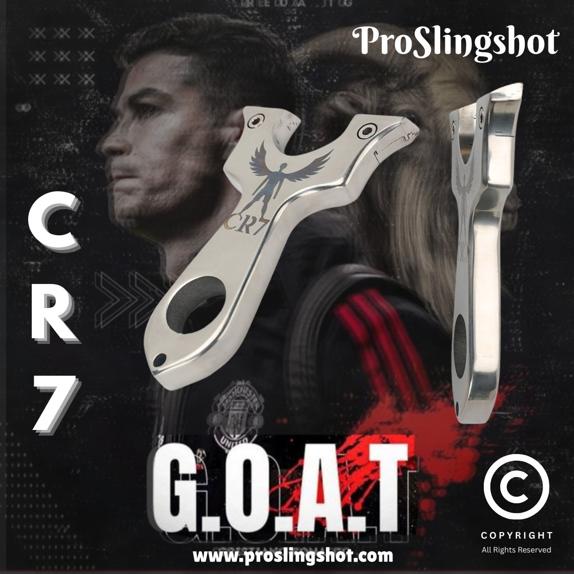 CR7 - G.O.A.T Stainless Steel Slingshot