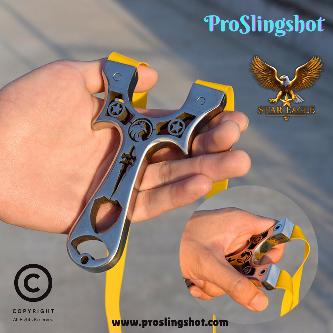 Star Eagle Stainless Steel Slingshot
