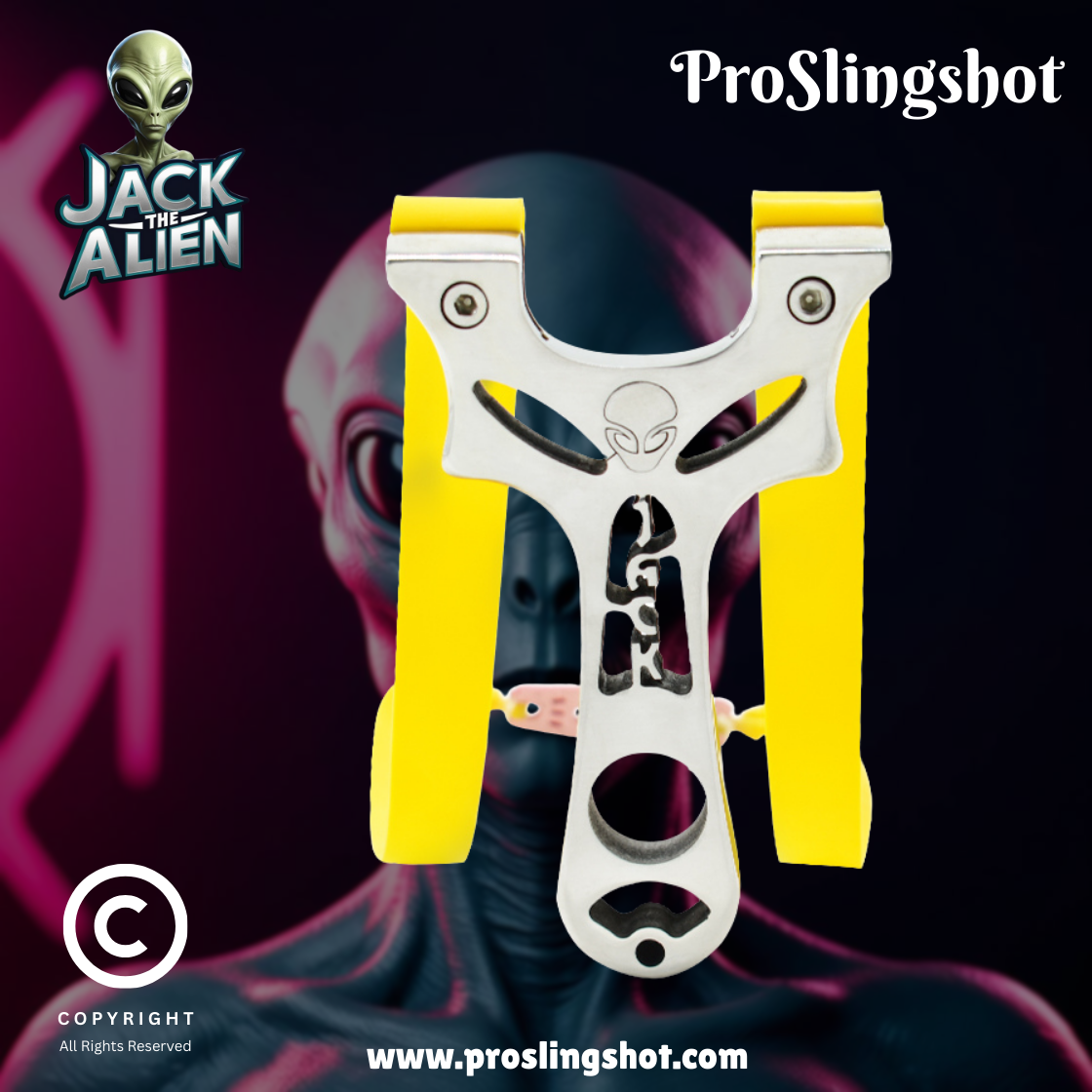 JACK the Alien Stainless Steel Slingshot