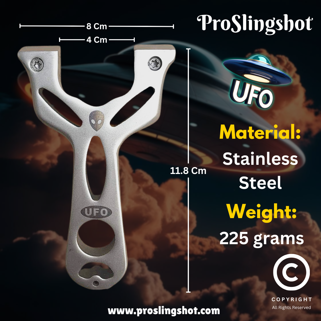 UFO Stainless Steel Slingshot