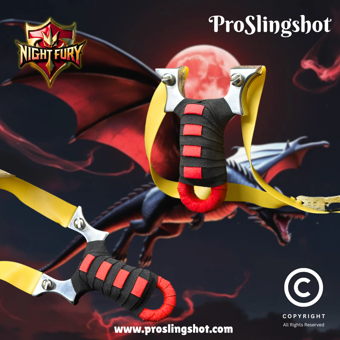 Night Fury Stainless Steel Slingshot