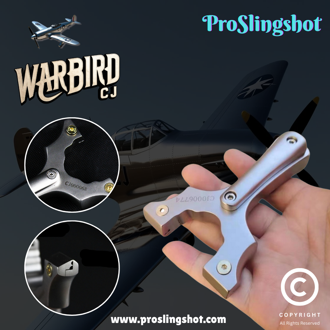 Warbird CJ Stainless Steel Slingshot