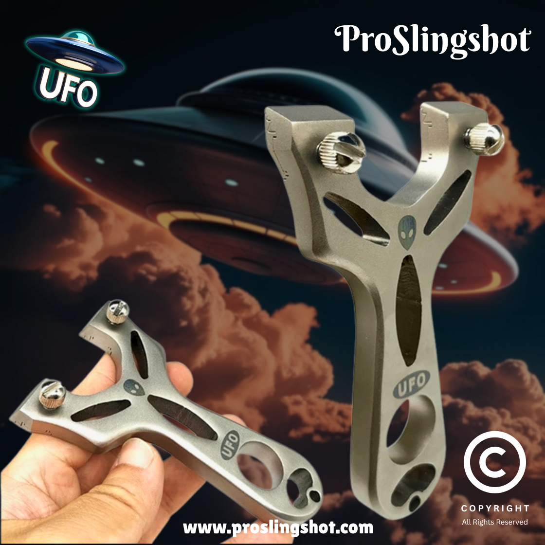 UFO Stainless Steel Slingshot