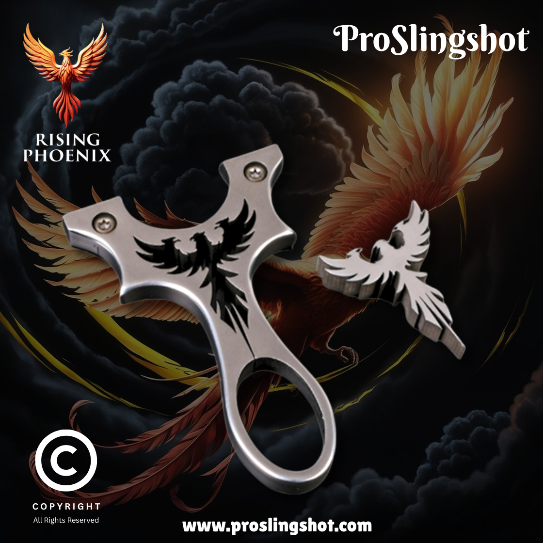 Rising Phoenix Stainless Steel Slingshot