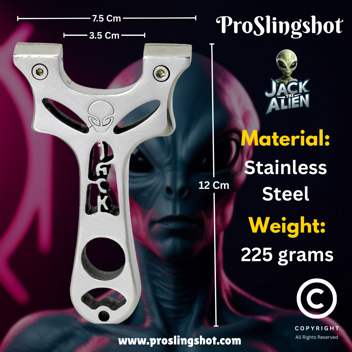 JACK the Alien Stainless Steel Slingshot