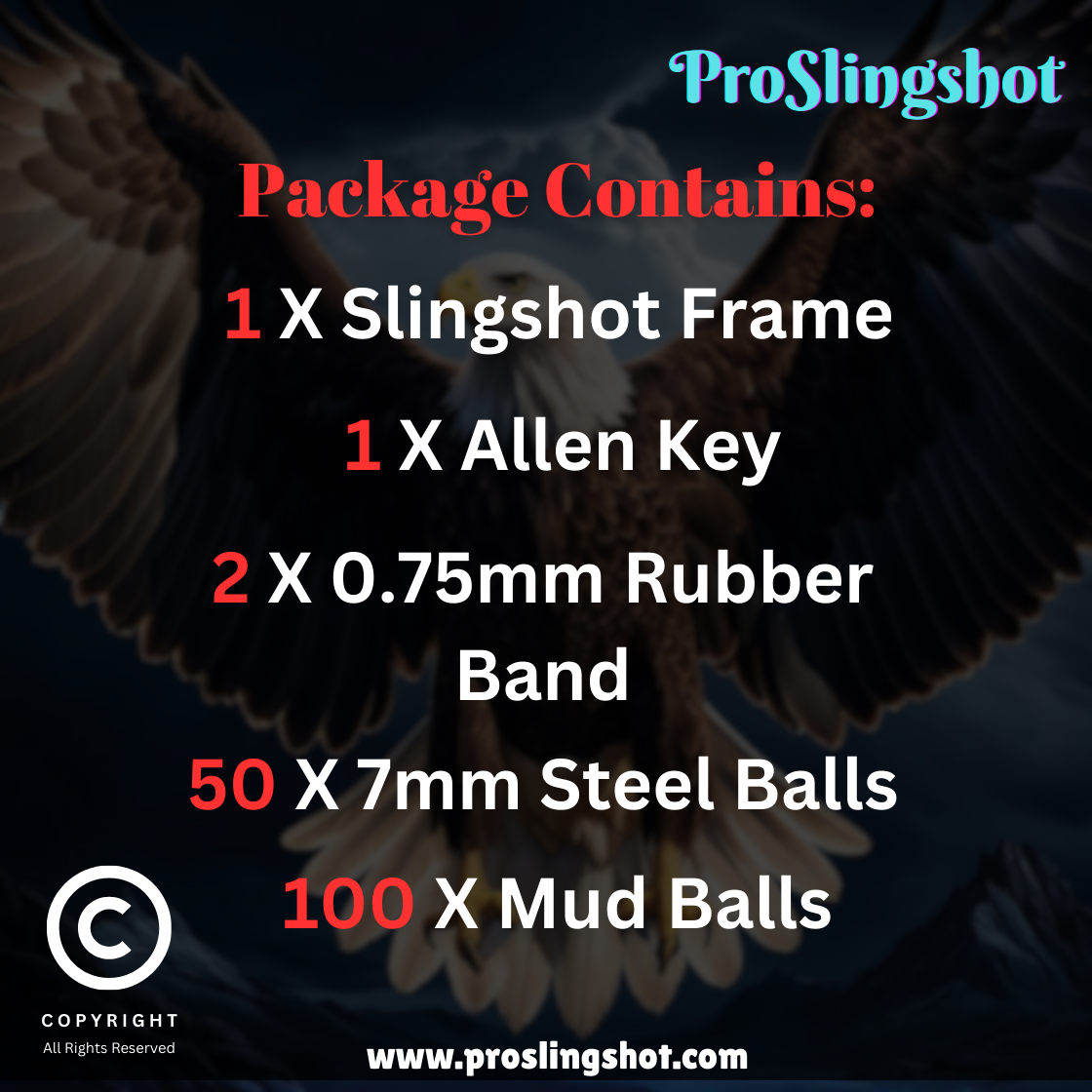 Beast Eagle Stainless Steel Slingshot